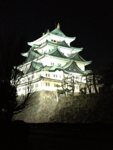 ライトアップされた名古屋城